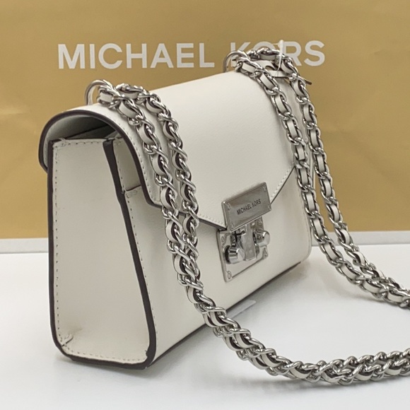 MICHAEL KORS ROSE SMALL LEATHER XBODY OPTIC WHITE - Picture 9 of 16